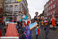 LILLE - Carnaval de Wazemmes 2008 / La Famille Molette - Gustave Molette (le père), Marie Gaillette (la mère), Cléa (la fille) et Auguste (le fils cadet) - Le Boulon - VIEUX-CONDE (59)