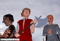 LILLE - Carnaval de Wazemmes 2008 / Gustave Molette  - Le Boulon - VIEUX-CONDE (59), Jeanne Maillotte - LILLE (59) et P'tit Quinquin- LILLE (59)