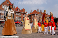 Tournai (B) - Les 4 Cortèges 2008 / Le Géants de Tournai : Louis XIV, ENGELBERT, Lethalde, Chideric et Reine de Tournai - TOURNAI (B)