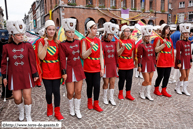 ATH (B) - Ducasse d'Ath 2010 - Cortège du dimanche (matin) / La Royale Fanfare Communale - HUISSIGNIES (CHIEVRES) (B) et les porte-fanions du Cheval Bayard