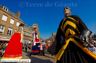 Cassel (F) - Carnaval du Lundi de Pâques 2013 / Reuze-Papa - CASSEL (F),  Reuze-Maman - CASSEL (F) et Baudouin IV de Hainaut - ATH (B)