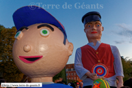 LOOS (F) - Fête des Allumoirs 2014 / Tiot Vincent et Aimé le joueur d'estaminet - Frères de Géants -  LOOS (F)