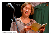 Marie-Irène Coutteure, fille de Ronny<br />FRETIN (F) - Ferme des Hirondelles - Présentation de Ronny le poète bièrologue 2015