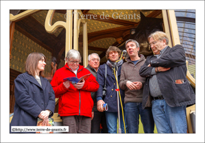 La présentation du Calendrier des Géants avec Emy Seghers (LECA), Jean-Pierre Ducastelle (historien), Marc Duvivier, (Bougmestre d'Ath (B)), Dorian Demarcq (Ronde des Géants), Laurent Dubuisson (Maison des Géants) et Serge Hustache (Député provincial et Président du Collège Provinvial du Hainaut)
