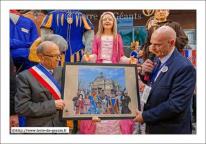 L'inauguration par Didier Droart, maire de Tourcoing et Pascal Gustin, président de la Fédération des Géants du Nord de la France