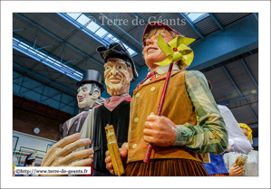 Totor - Les Géants de Steenwerck – STEENWERCK (F), le Cow-Boy - Nos Amis du Clair de Lune - MAUBEUGE (F) et Zoon-Tisje - Les Amis de Tisje Tasje – HAZEBROUCK (F)