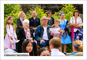 Les parrains Eric Skyronka, maire de Sailly-lez-Lannoy (adulte) et Lucien Waryn (enfant) et marraines l'actrice Jenny Clève (adulte) et Cléo Marszalek (enfant)