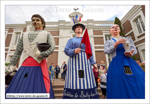 Le parrain, Désiré le Potier - REBAIX (ATH) (B), Micheline - BULLY-LES-MINES (F)  et la marraine, Catherine – DESVRES (F)