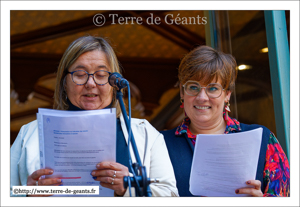 Ysaline REMI, échevine au tourisme et Murielle CORNIL, échevine au folklore et à l'événementiel 